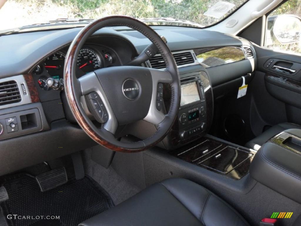Ebony Interior 2011 GMC Yukon Denali AWD Photo #39619493