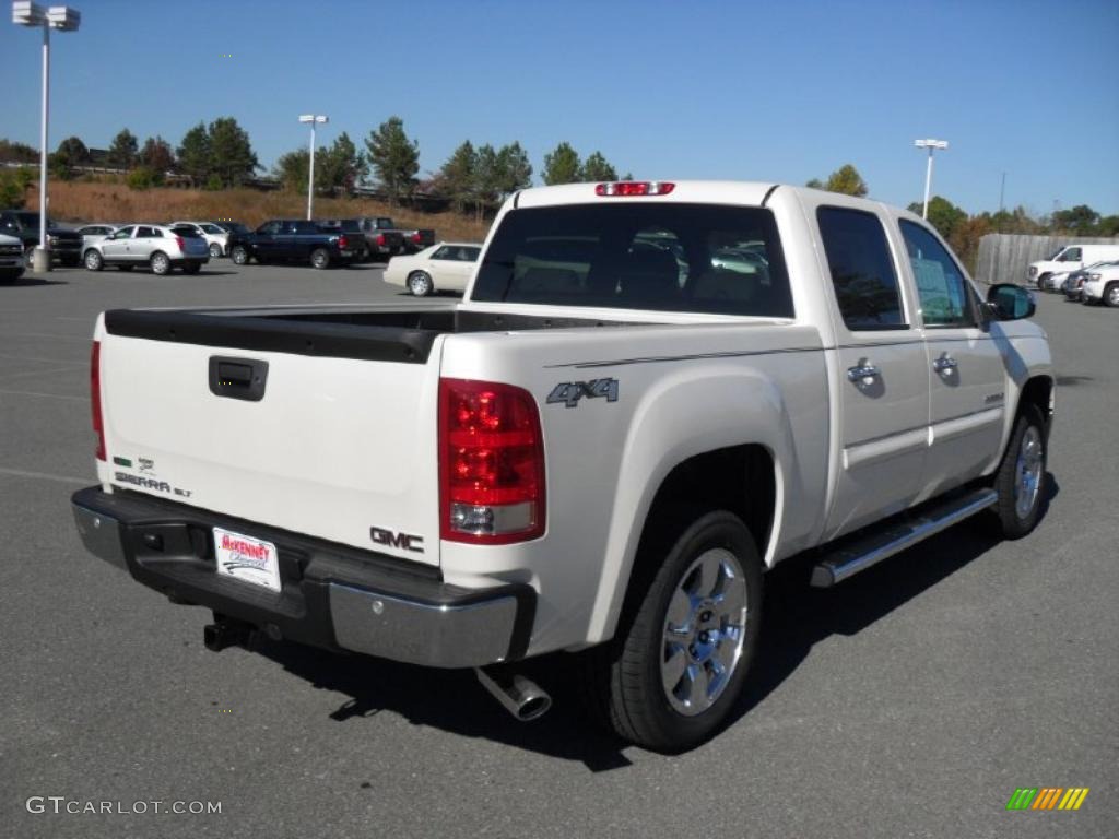 White Diamond Tricoat 2011 GMC Sierra 1500 SLT Crew Cab 4x4 Exterior Photo #39619545