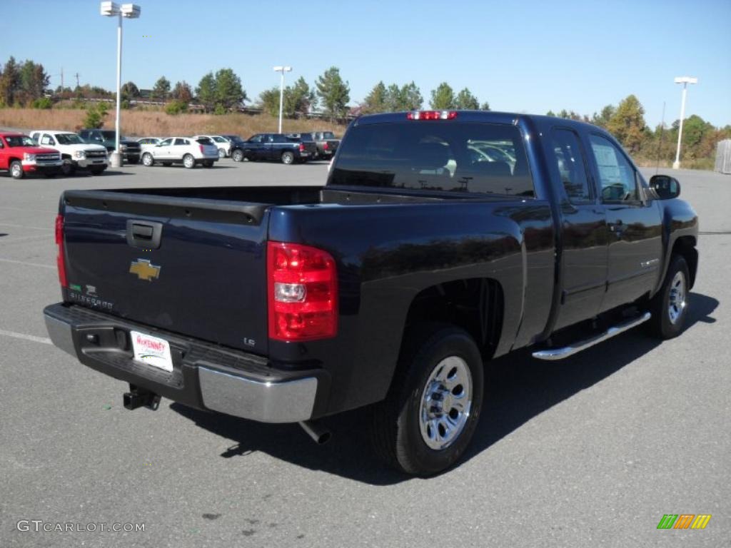 2011 Silverado 1500 LS Extended Cab - Imperial Blue Metallic / Dark Titanium photo #4