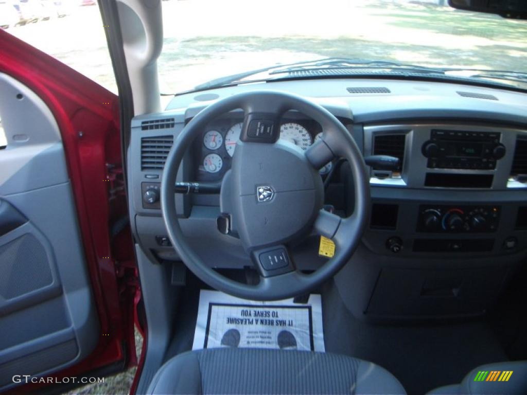 2008 Ram 1500 Big Horn Edition Quad Cab - Inferno Red Crystal Pearl / Medium Slate Gray photo #18