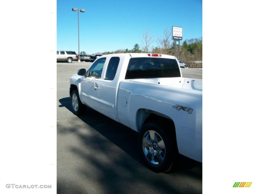 2011 Silverado 1500 LT Extended Cab 4x4 - Summit White / Light Titanium/Ebony photo #6