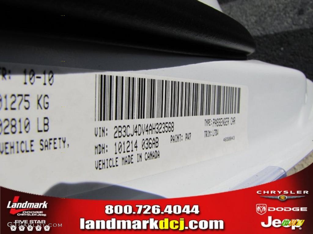 2010 Challenger SE - Stone White / Dark Slate Gray photo #12