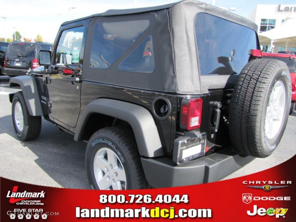 2011 Wrangler Sport S 4x4 - Black / Black photo #2