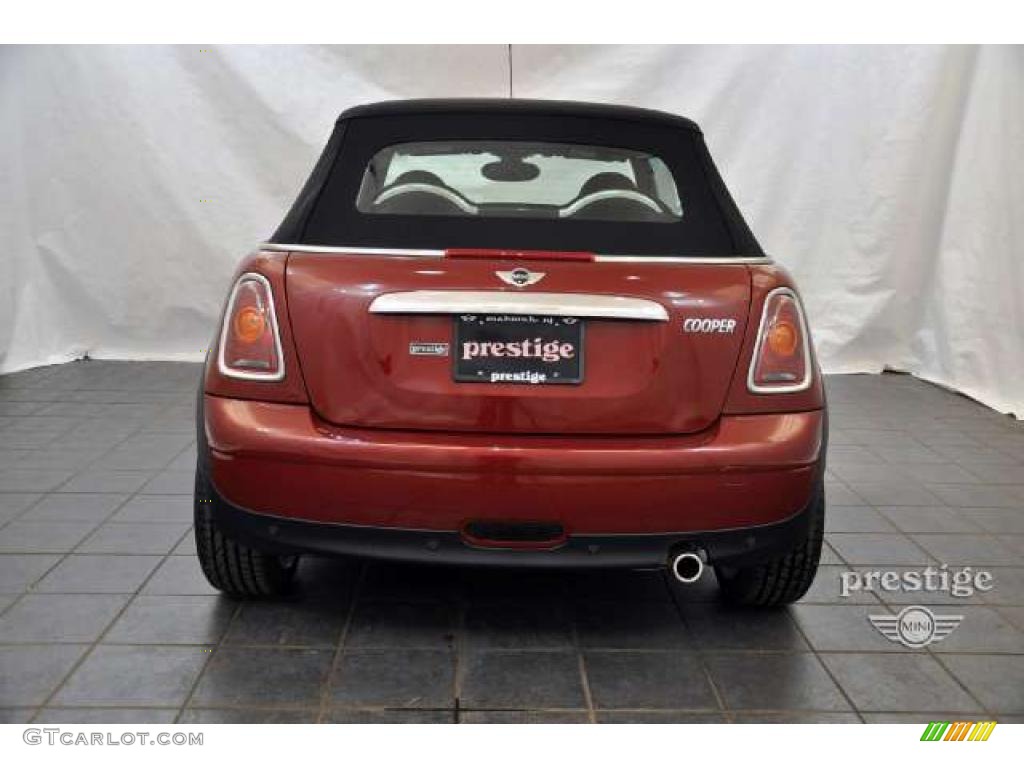 2010 Cooper Convertible - Nightfire Red Metallic / Lounge Carbon Black Leather photo #3
