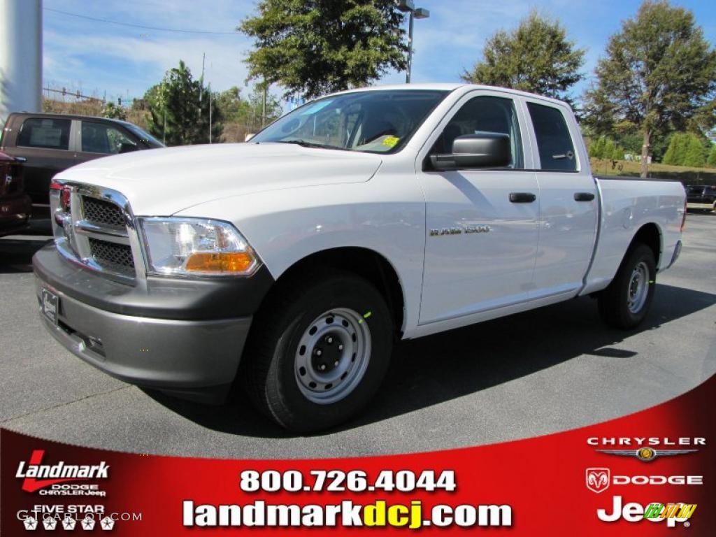 2011 Ram 1500 ST Quad Cab - Bright White / Dark Slate Gray/Medium Graystone photo #1