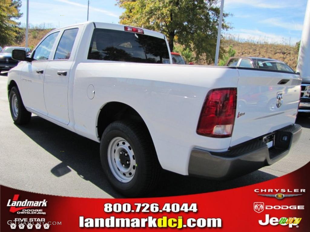 2011 Ram 1500 ST Quad Cab - Bright White / Dark Slate Gray/Medium Graystone photo #2