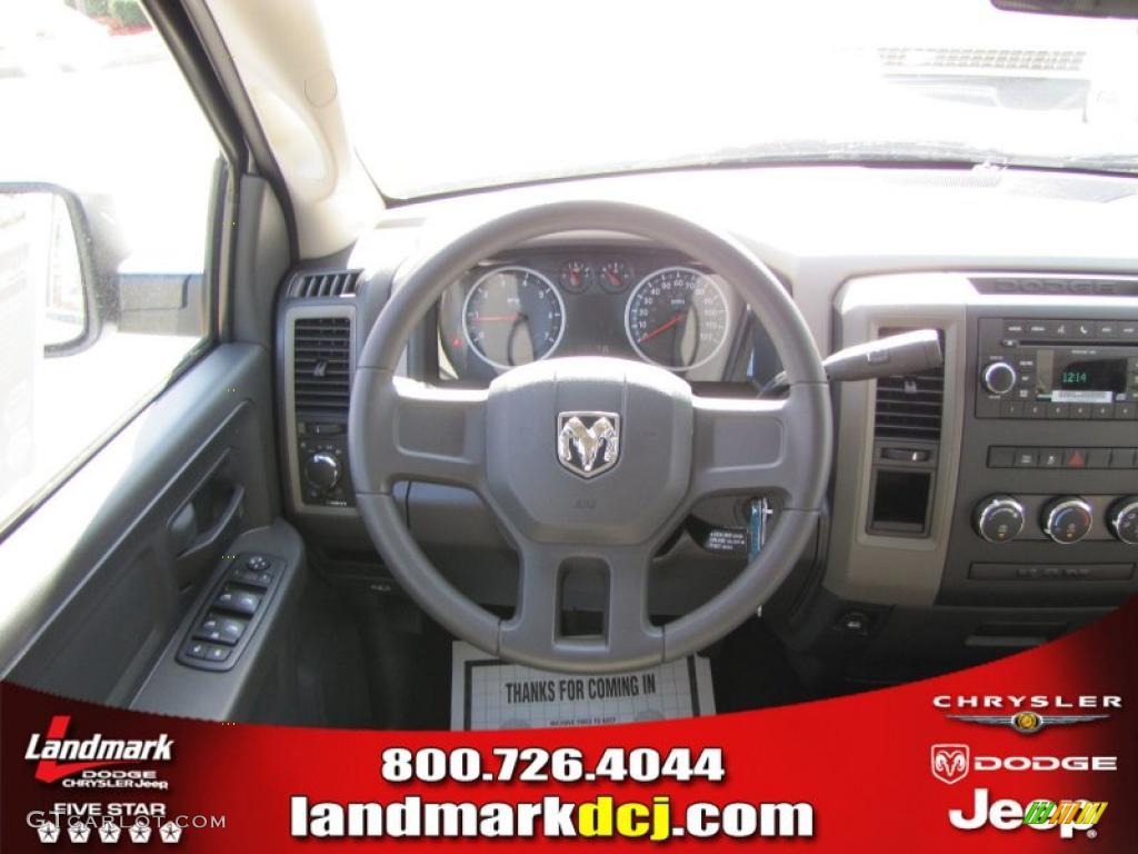 2011 Ram 1500 ST Quad Cab - Bright White / Dark Slate Gray/Medium Graystone photo #10