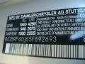 2005 Mercedes-Benz C 230 Kompressor Sedan Info Tag