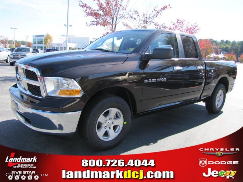 2011 Ram 1500 SLT Quad Cab - Rugged Brown Pearl / Dark Slate Gray/Medium Graystone photo #1