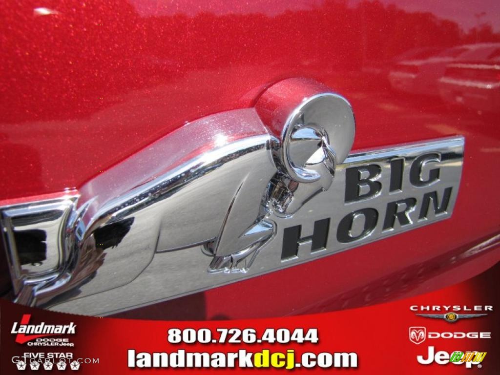 2011 Ram 1500 Big Horn Crew Cab - Deep Cherry Red Crystal Pearl / Dark Slate Gray/Medium Graystone photo #9