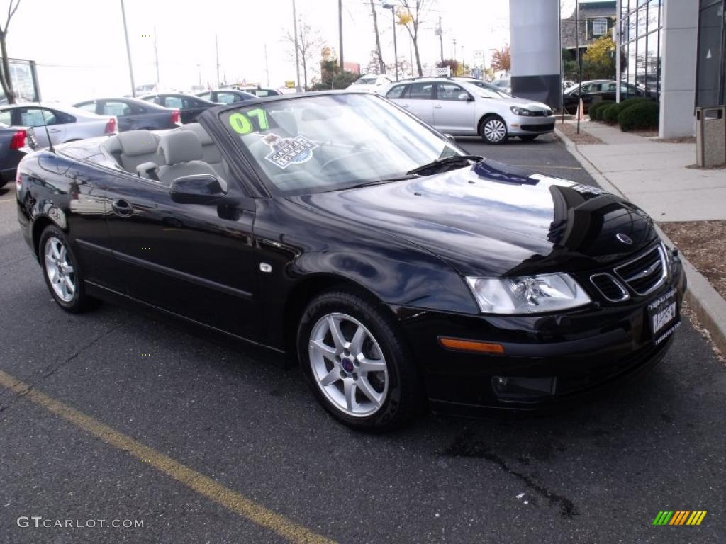 2007 9-3 2.0T Convertible - Black / Parchment photo #1