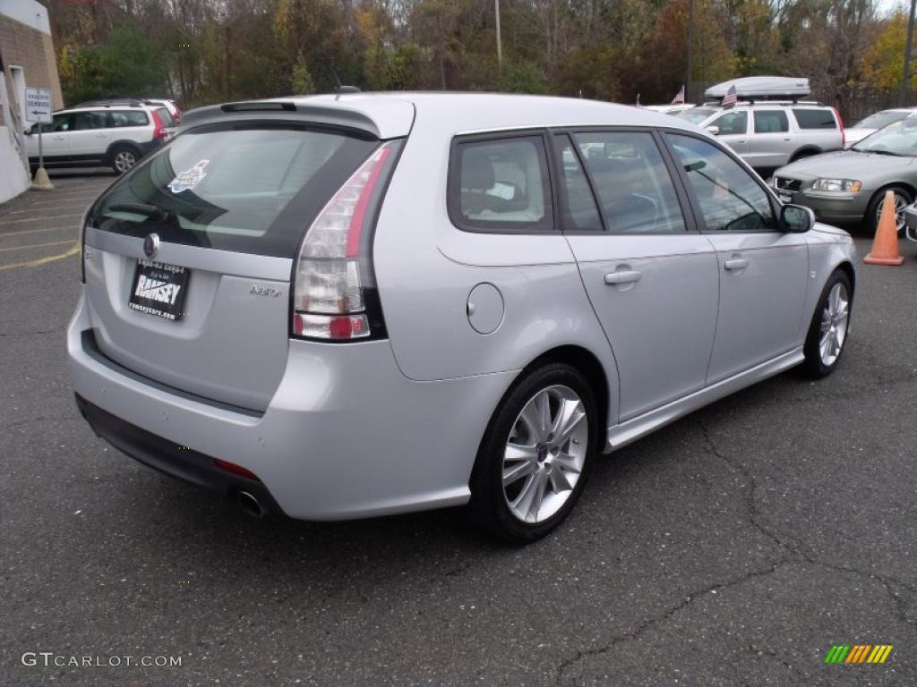 Snow Silver Metallic 2008 Saab 9-3 Aero SportCombi Wagon Exterior Photo #39628698