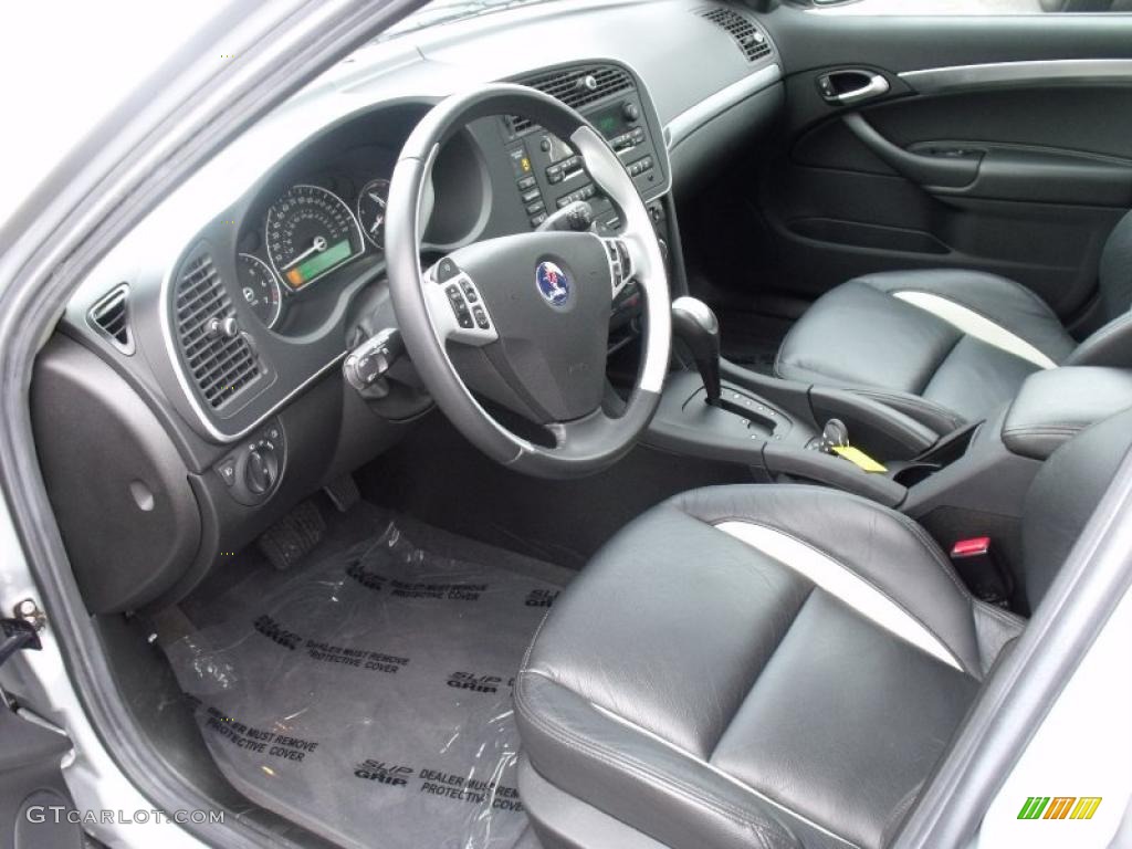 Black Interior 2008 Saab 9-3 Aero SportCombi Wagon Photo #39628802