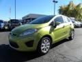 Lime Squeeze Metallic 2011 Ford Fiesta SE Hatchback Exterior