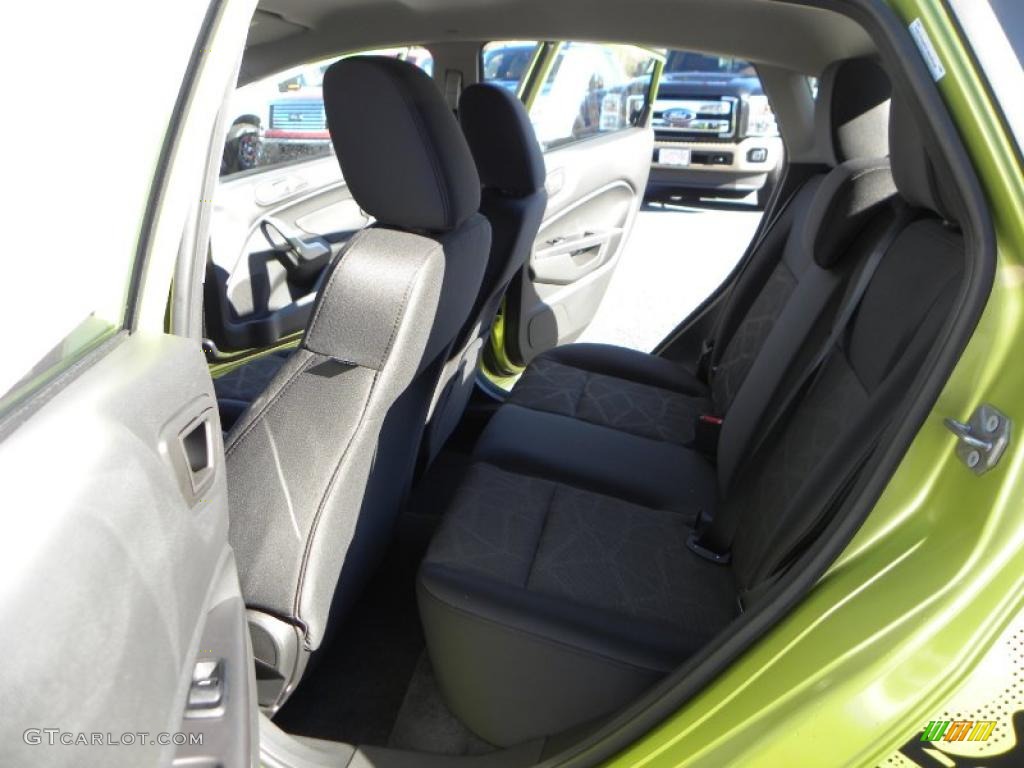 2011 Fiesta SE Hatchback - Lime Squeeze Metallic / Charcoal Black/Blue Cloth photo #10