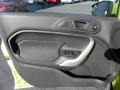 Charcoal Black/Blue Cloth 2011 Ford Fiesta SE Hatchback Door Panel