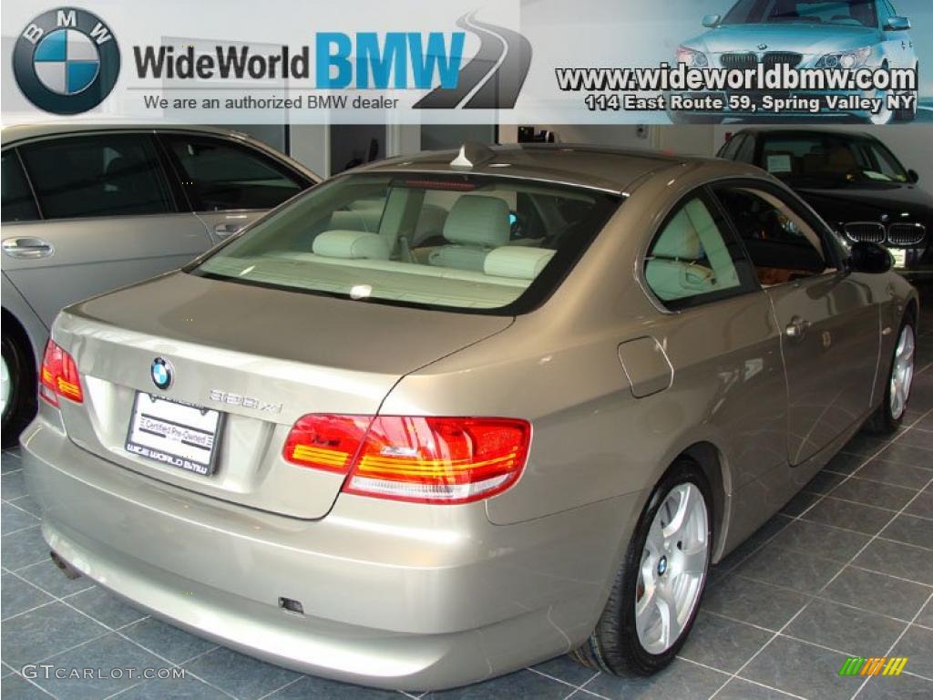 2007 3 Series 328xi Coupe - Platinum Bronze Metallic / Cream Beige photo #4
