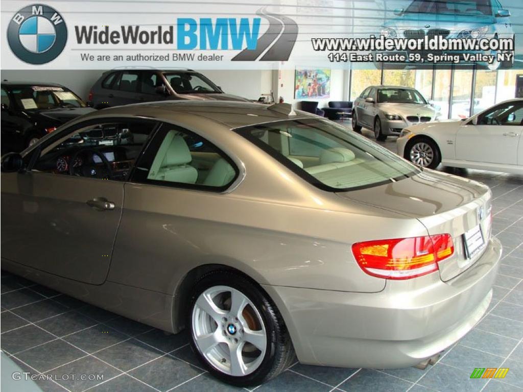 2007 3 Series 328xi Coupe - Platinum Bronze Metallic / Cream Beige photo #5