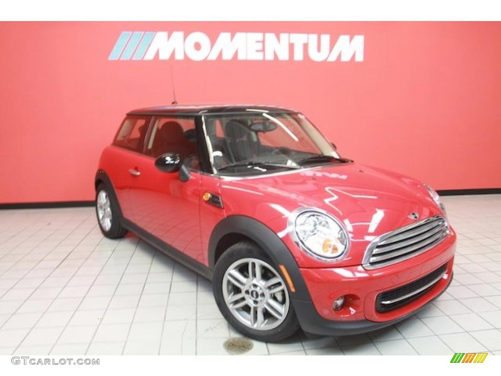 2011 Cooper Hardtop - Chili Red / Rooster Red/Carbon Black photo #2