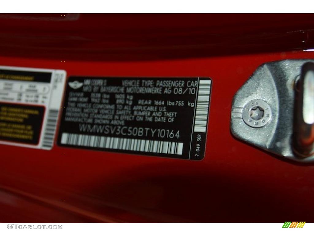 2011 Cooper S Hardtop - Chili Red / Carbon Black photo #12