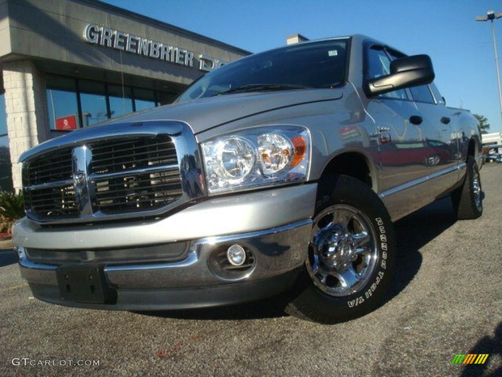 2007 Ram 2500 SLT Mega Cab 4x4 - Bright Silver Metallic / Medium Slate Gray photo #1