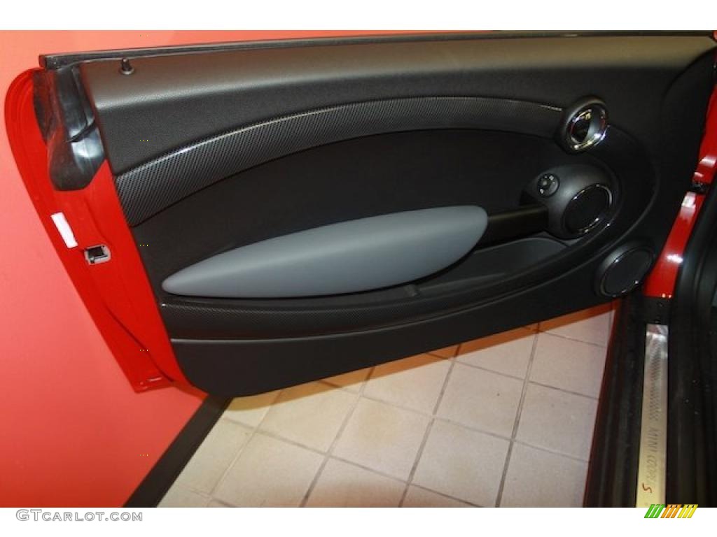 2011 Mini Cooper S Hardtop Carbon Black Door Panel Photo #39634454
