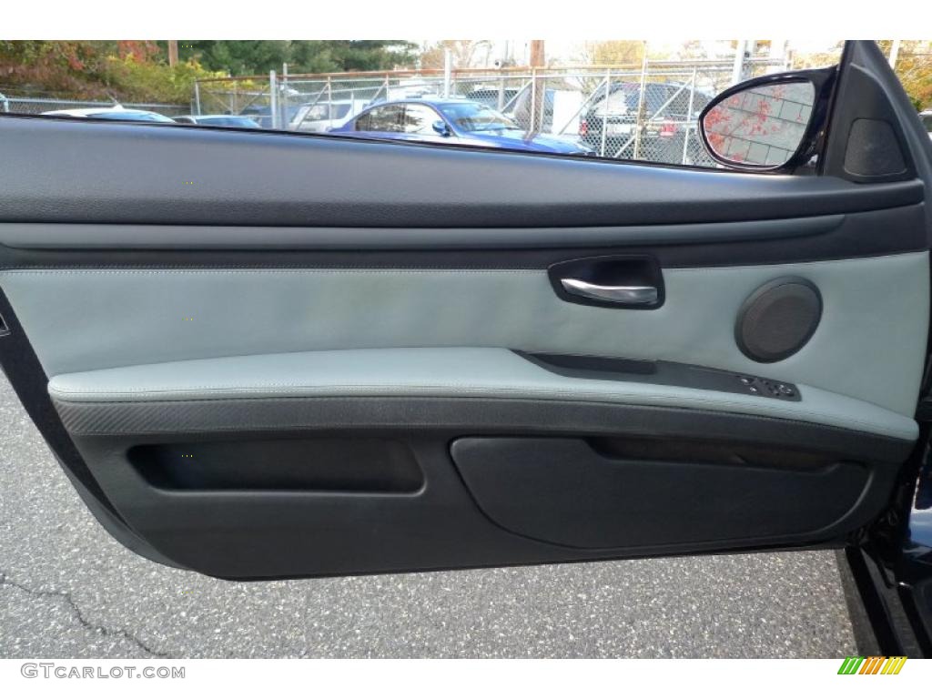 2008 BMW M3 Coupe Silver Novillo Leather Door Panel Photo #39635598