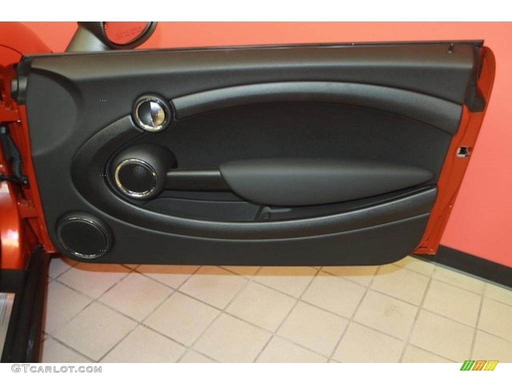 2011 Mini Cooper Convertible Carbon Black Door Panel Photo #39635614