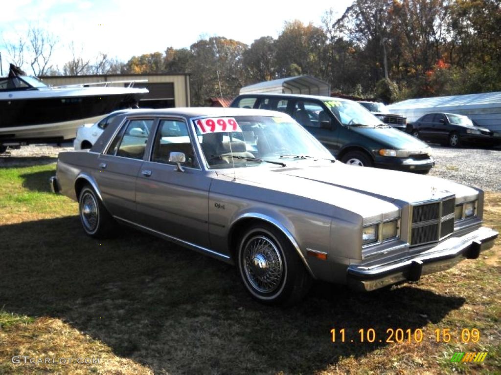 1988 Diplomat Sedan - Pewter Metallic / Beige photo #3