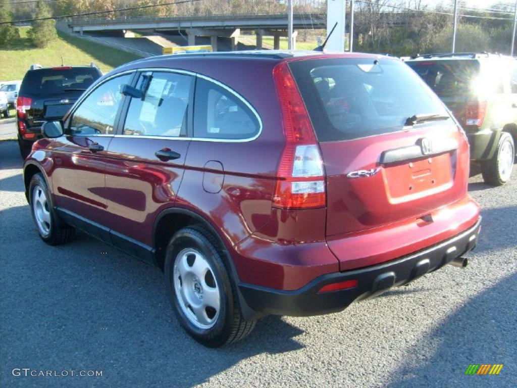 2009 CR-V LX 4WD - Tango Red Pearl / Gray photo #5