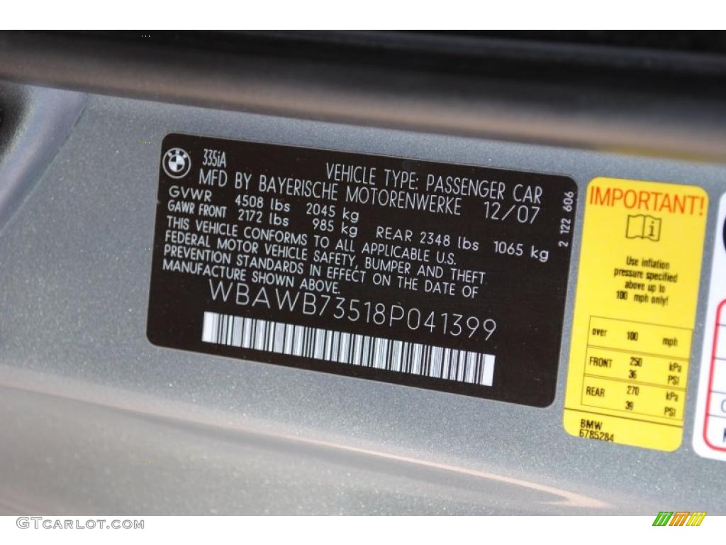 2008 3 Series 335i Coupe - Space Grey Metallic / Black photo #36