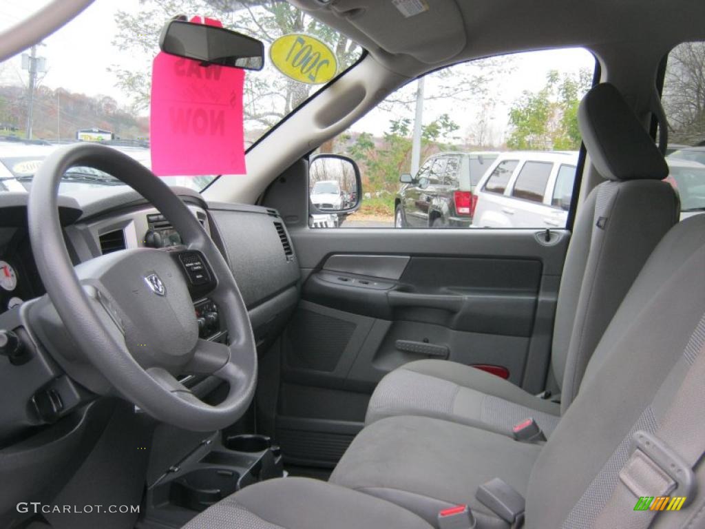 2007 Ram 1500 SLT Quad Cab 4x4 - Bright White / Medium Slate Gray photo #22