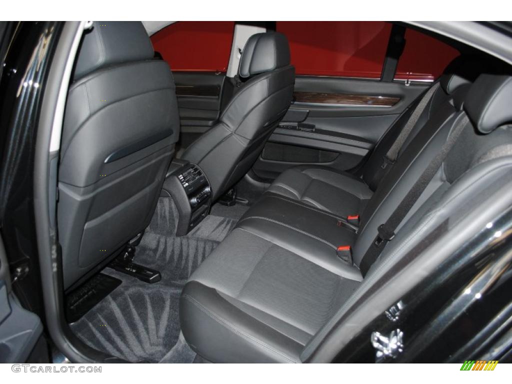 Black Nappa Leather Interior 2009 BMW 7 Series 750i Sedan Photo #39644831
