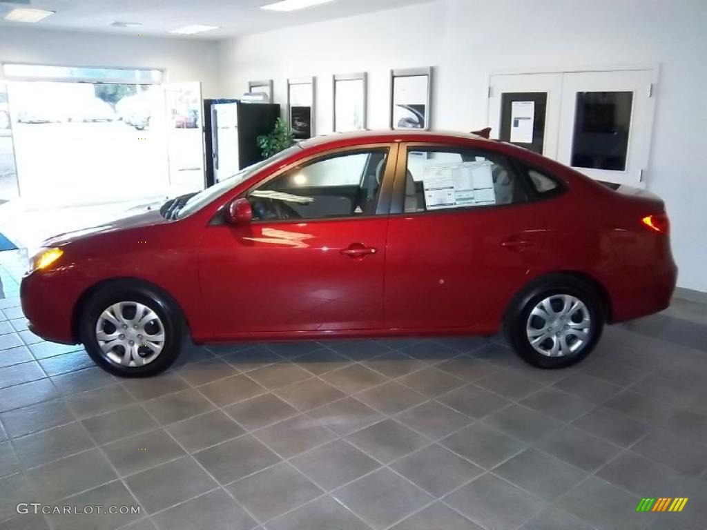 2010 Elantra GLS - Apple Red Pearl / Beige photo #1