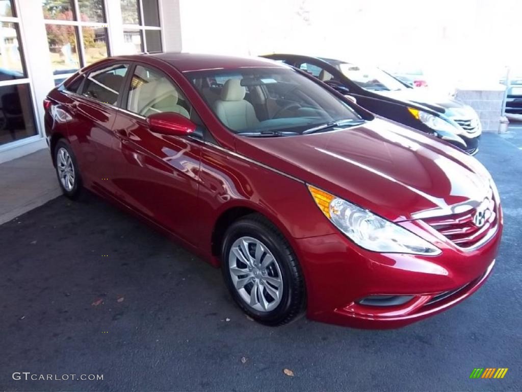 2011 Sonata GLS - Venetian Red / Camel photo #3