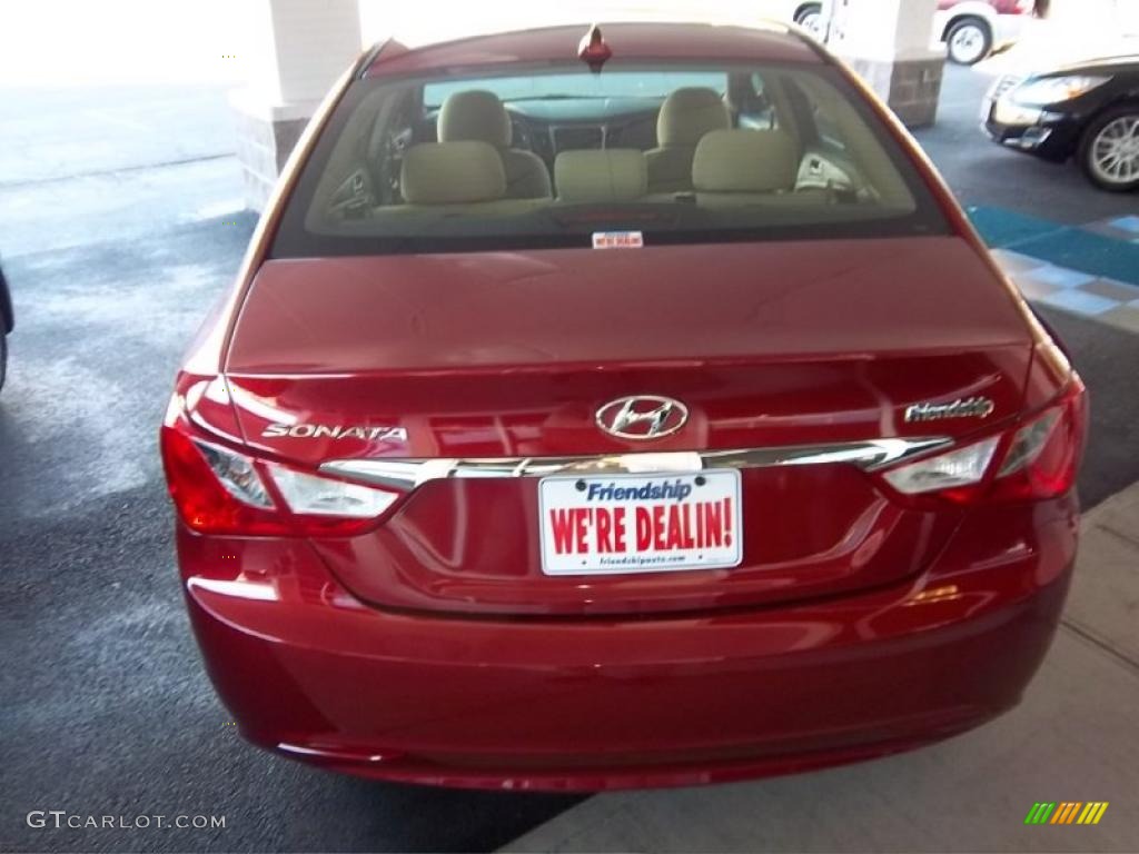 2011 Sonata GLS - Venetian Red / Camel photo #6