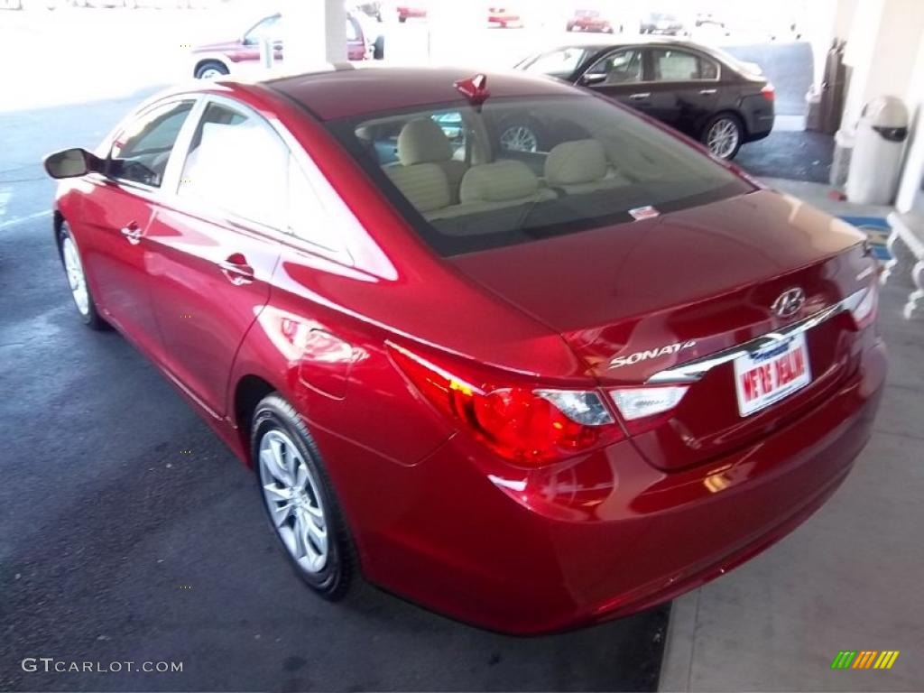2011 Sonata GLS - Venetian Red / Camel photo #7