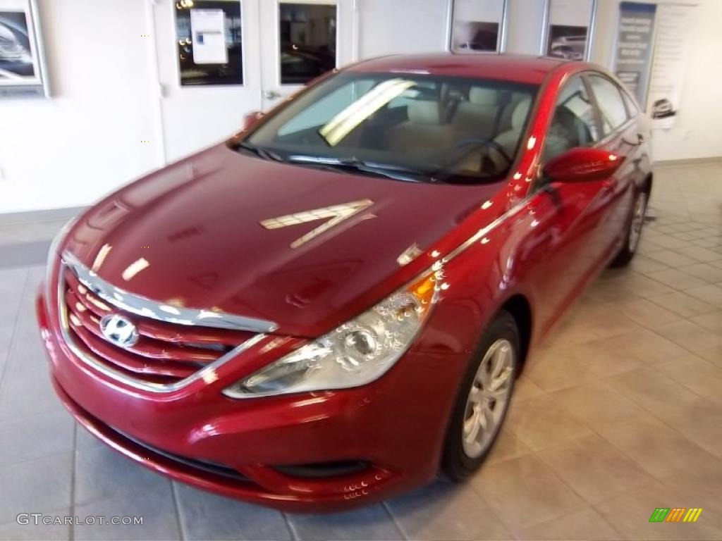 2011 Sonata GLS - Venetian Red / Camel photo #2