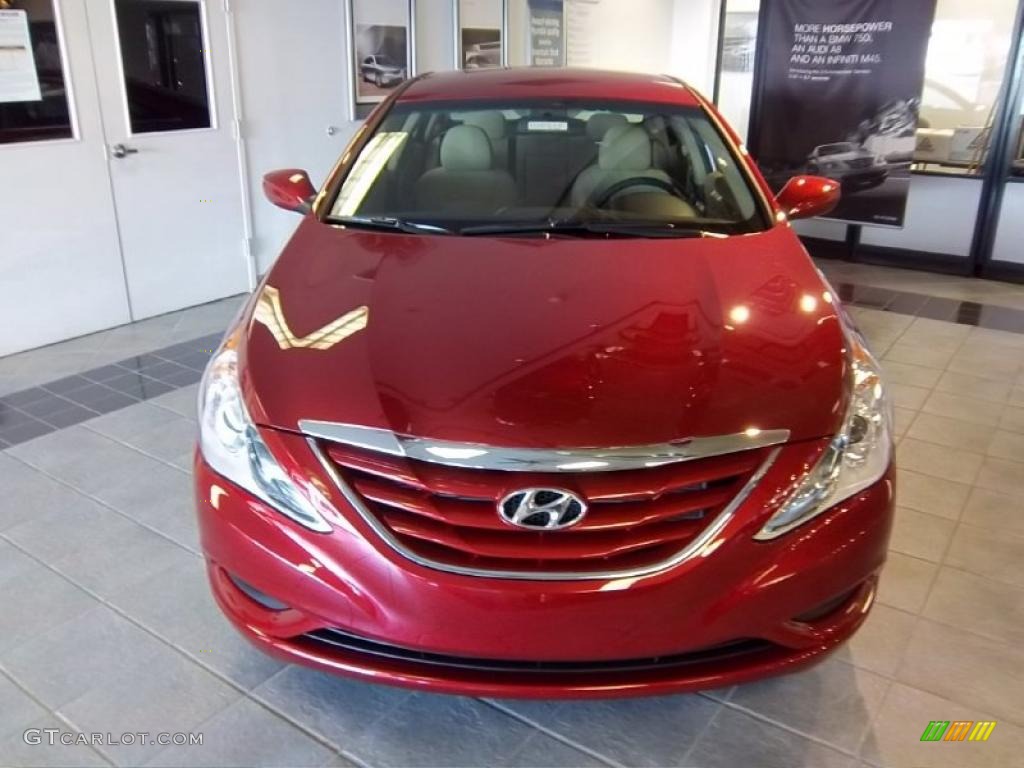 2011 Sonata GLS - Venetian Red / Camel photo #3