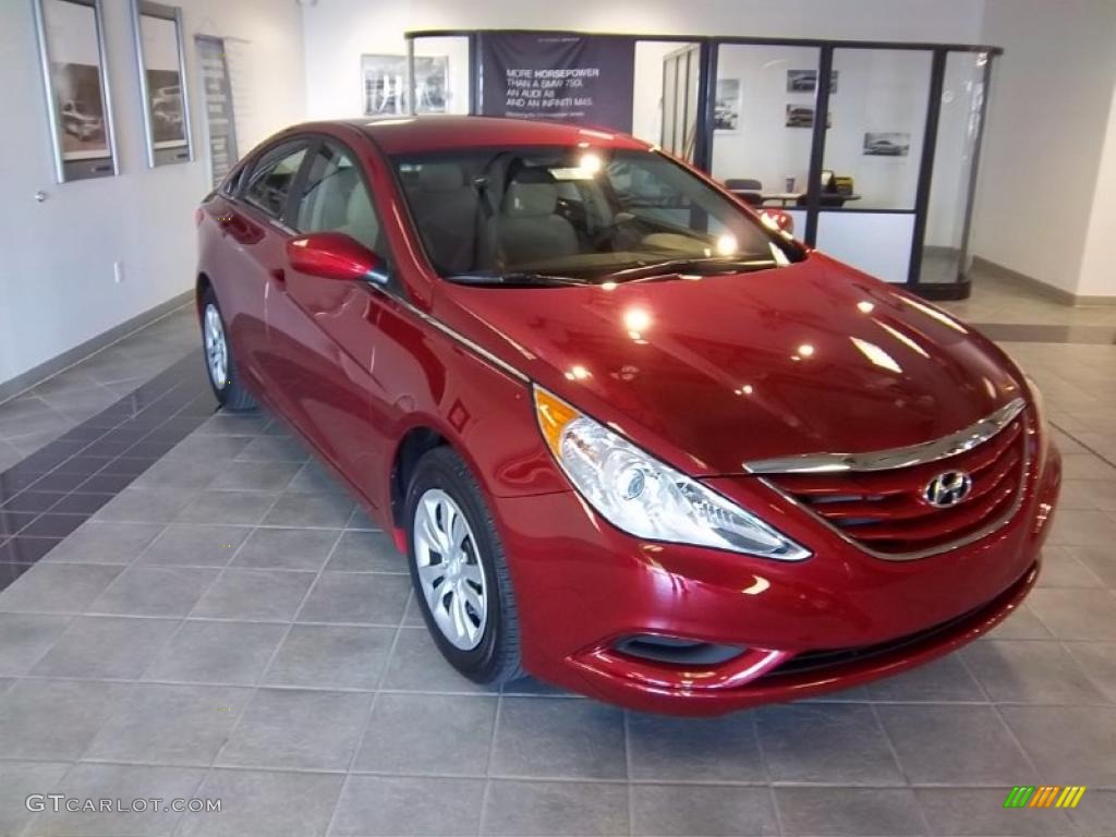 2011 Sonata GLS - Venetian Red / Camel photo #4