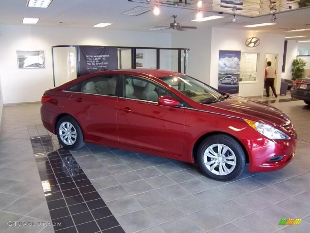 2011 Sonata GLS - Venetian Red / Camel photo #5