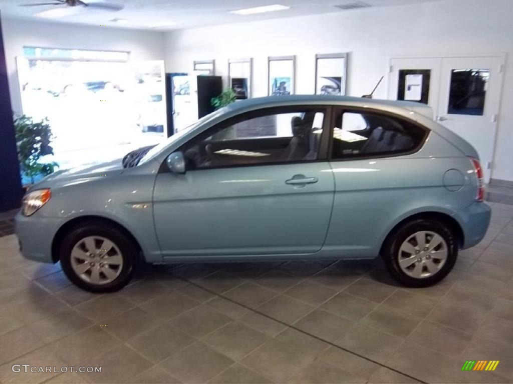 Ice Blue Hyundai Accent