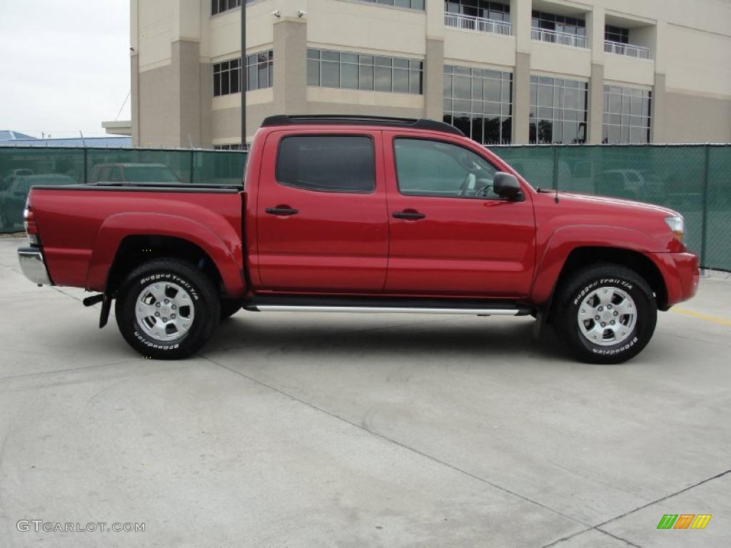 Barcelona Red Metallic 2010 Toyota Tacoma V6 SR5 Double Cab 4x4 Exterior Photo #39648480