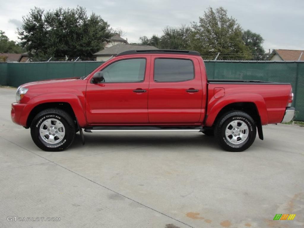 Barcelona Red Metallic 2010 Toyota Tacoma V6 SR5 Double Cab 4x4 Exterior Photo #39648548