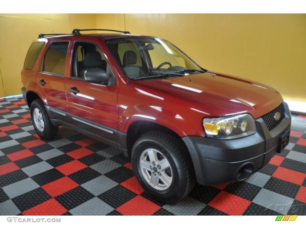 2006 Escape XLS 4WD - Redfire Metallic / Medium/Dark Flint photo #1