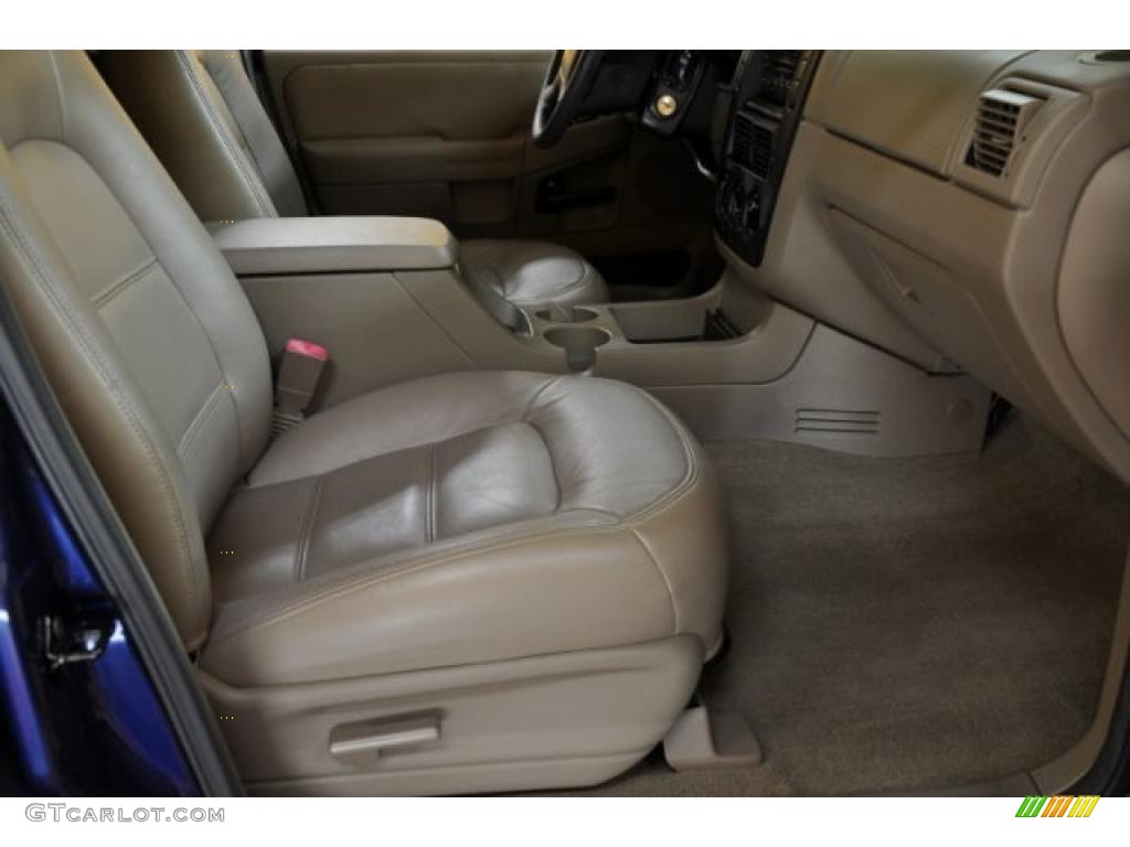 2004 Explorer XLS 4x4 - Dark Blue Pearl Metallic / Medium Parchment photo #13