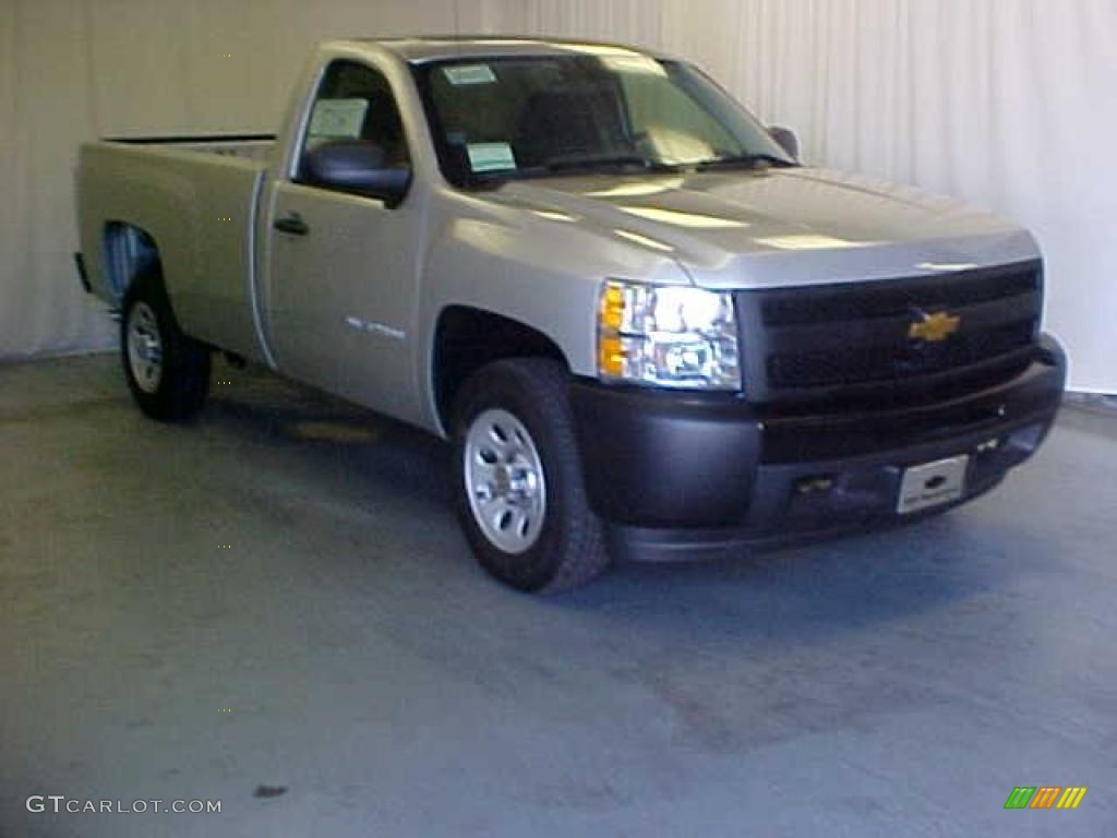 2011 Silverado 1500 Regular Cab - Sheer Silver Metallic / Dark Titanium photo #1