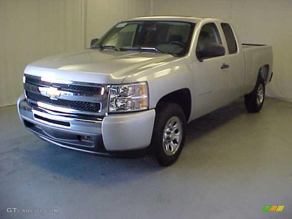 2011 Silverado 1500 Extended Cab - Sheer Silver Metallic / Dark Titanium photo #3