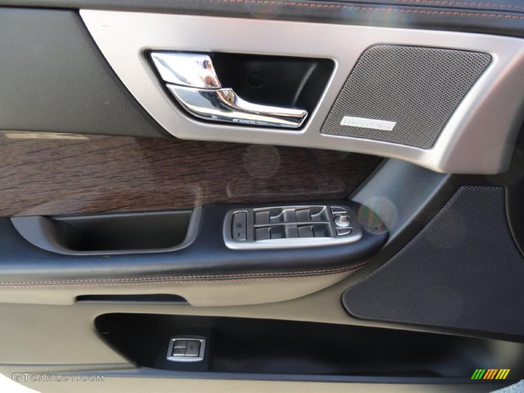 2009 Jaguar XF Supercharged Spice/Charcoal Door Panel Photo #39654180
