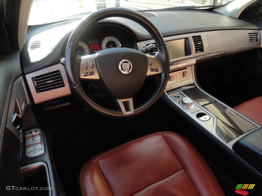 2009 Jaguar XF Supercharged Spice/Charcoal Dashboard Photo #39654217